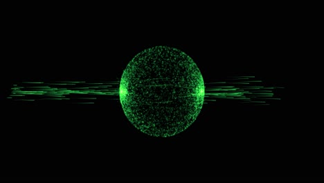 Abstract-green-ball-of-electric-light-energy-particles
